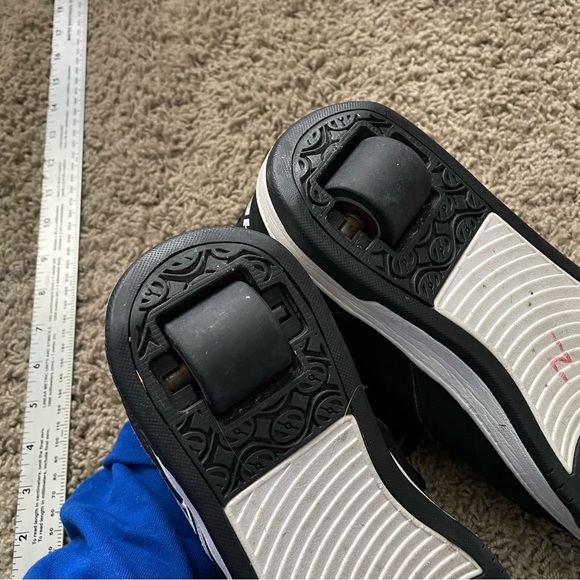 Heelys Propel 2.0 black leather skater shoes wheels size 8 youth (adult 8-9) - Picture 9 of 11